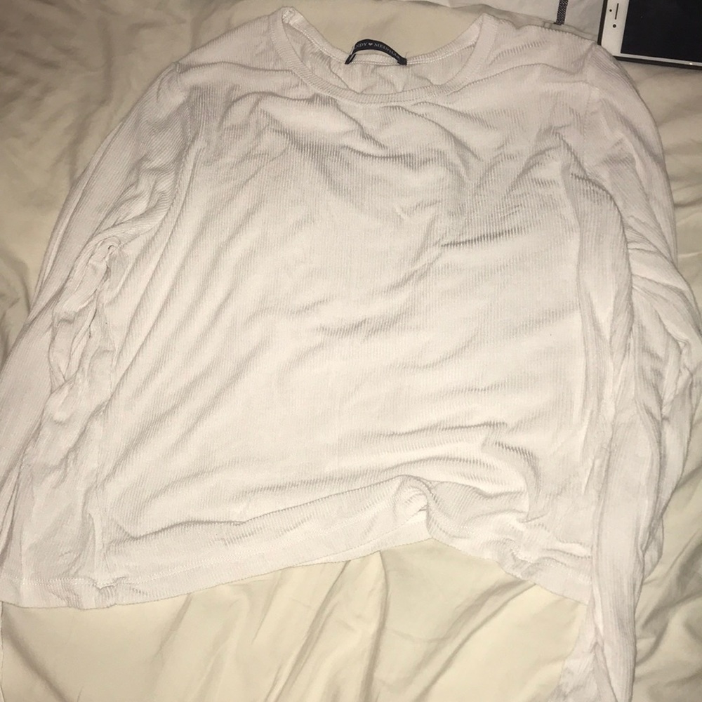 White Brandy Melville Ribbed Top